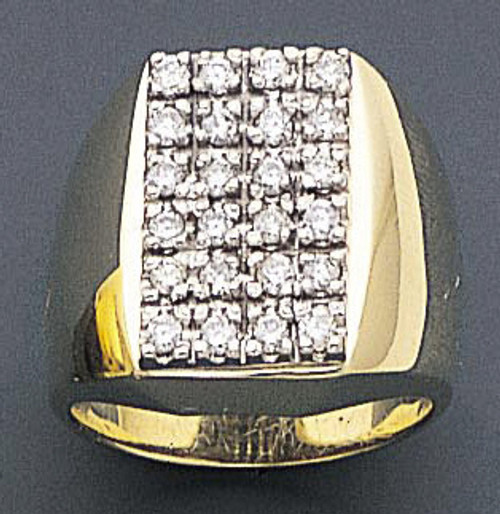 14k Gold Men's 1.0ct Diamond Ring