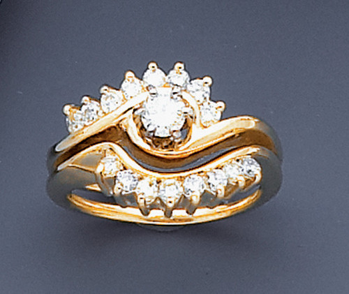 14k Gold 0.80ct Diamond Bridal Engagement Ring With Ma