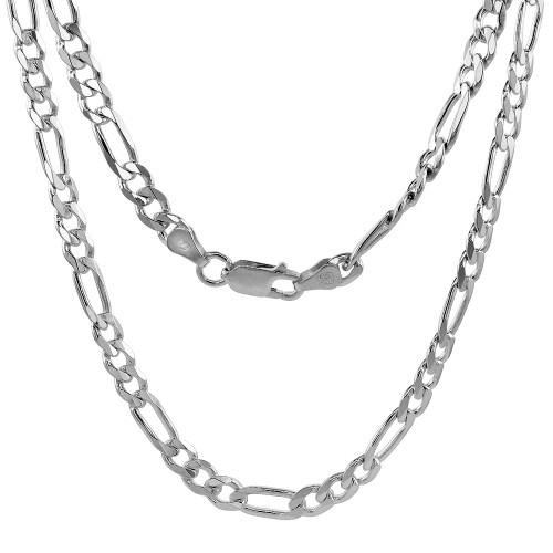 Sterling Silver "Nickel Free" 5.5mm Figaro Chain 20"