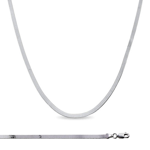 Silver Herringbone Necklace - Great Lakes Boutique