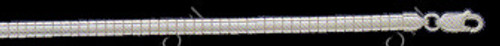 Sterling Silver 4 Mm Omega Bracelet - 7 Inch