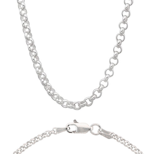 Sterling Silver "nickle Free" 3 Mm Rolo Chain 16"