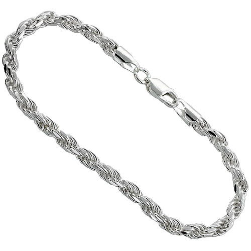 Sterling Silver "nickle Free" 5 Mm Rope Chain 16"