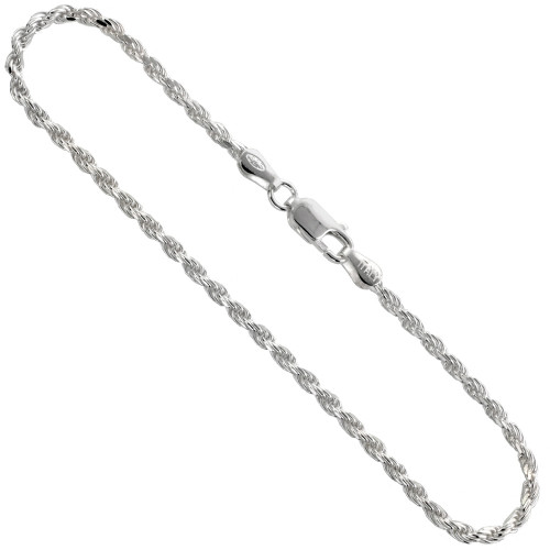 Sterling Silver "nickle Free" 2 Mm Rope Chain 24"