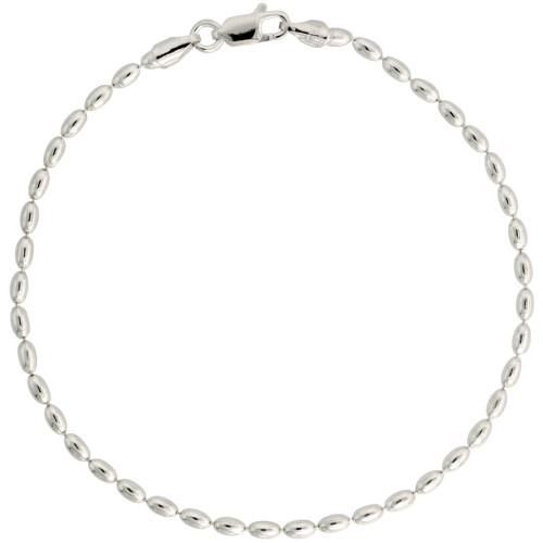 Sterling Silver "Nickel Free" 2.3 Mm Bead Chain 18"