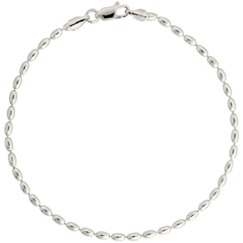 Sterling Silver "Nickel Free" 2.3 Mm Bead Chain 30"