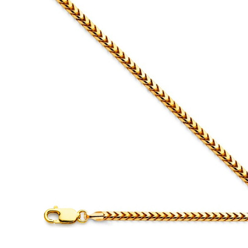 14k Yellow Gold Franco Chain 3mm 28 Inches