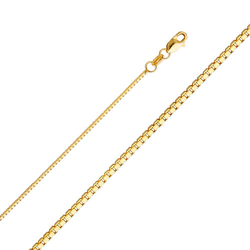 18K Yellow Gold 0.9mm Box Chain 18  Inches