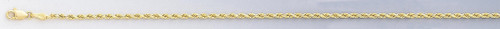 18k Gold 2mm Italian Diamond Cut Rope Chain 22 Inches