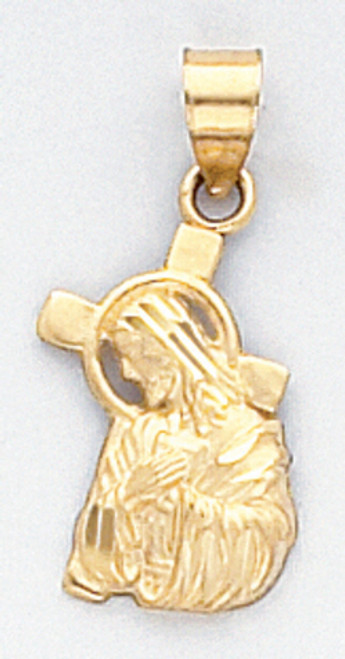 14k Gold  22.81 mm High by 10.64 mm Wide Jesus Charm