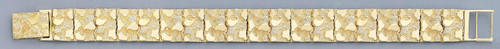 14k Gold 14.3mm Nugget Bracelet 8 In