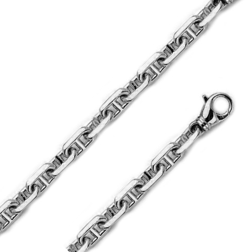 14k White Gold 8.3mm Anchor Chain 22"