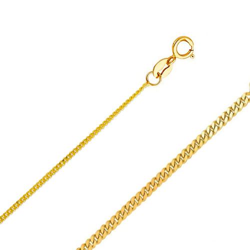 14k Gold 1.0mm Cable Chain 18 Inches