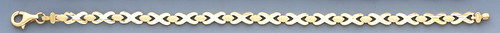 14k Gold Diamond Cut Bracelet Cut 5.36mm Wide 7 Inches