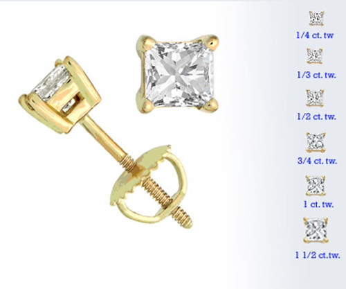 Complete Guide To Princess Cut Diamond Stud Earrings