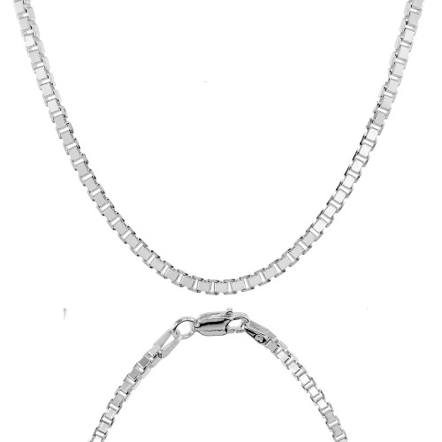 Sterling Silver "Nickel Free" 3mm Box Chain 16"