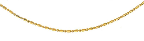 14k Gold 1.5mm Diamond Cut Bead And Bar Chain 18 Inches