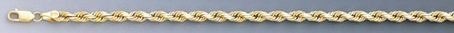 18k Gold 5mm Italian Diamond Cut Rope Chain 20 Inches