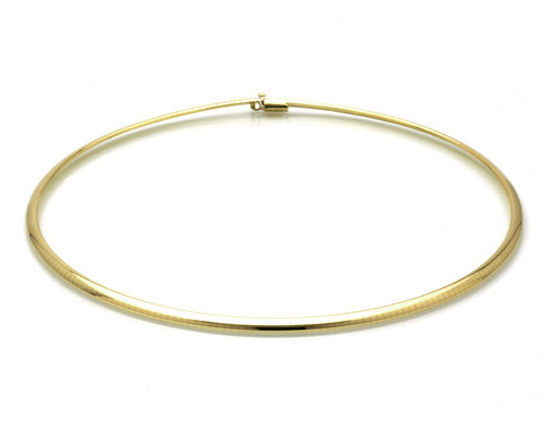 14k Gold 4mm Domed Omega Extender 2 Inches