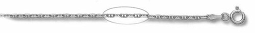 14k White Gold "Nickel Free" 1mm Anchor Chain 16"