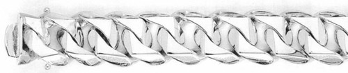 18k White Gold Hand Made Bracelet 16.2mm Wide And 9 I