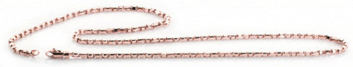 14k Rose Gold 2.5mm Fancy Hand Made Chain 22 Inches