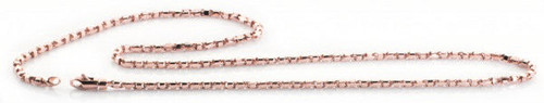 14k Rose Gold 2.5mm Fancy Hand Made Bracelet 8 Inches