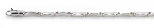 14k White Gold Fancy Hand Made Bracelet 3.0mm 9 Inches