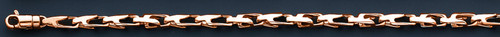 14k Rose Gold Fancy Hand Made Bracelet 4.4mm 9 Inches