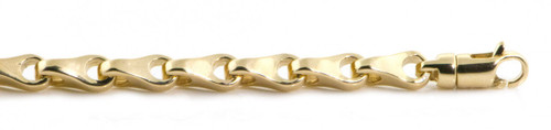 14K Yellow Gold Fancy Hand Made Chain 4.9mm 28 Inches