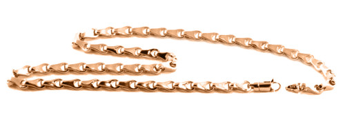 14k Rose Gold Fancy Hand Made Chain 4.9mm 28 Inches