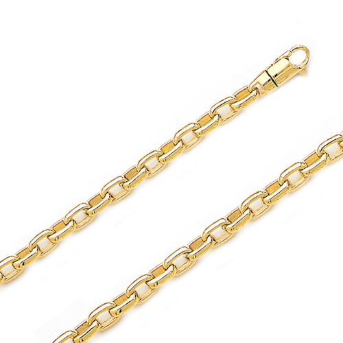 14K Yellow Gold 4.9mm Handmade Rolo Chain 20 Inches