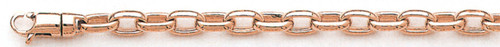14k Rose Gold 5.4mm Rolo Chain 22 Inches