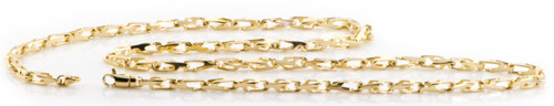 18k Gold Fancy Hand Made Bracelet 4.4mm 24 Inches