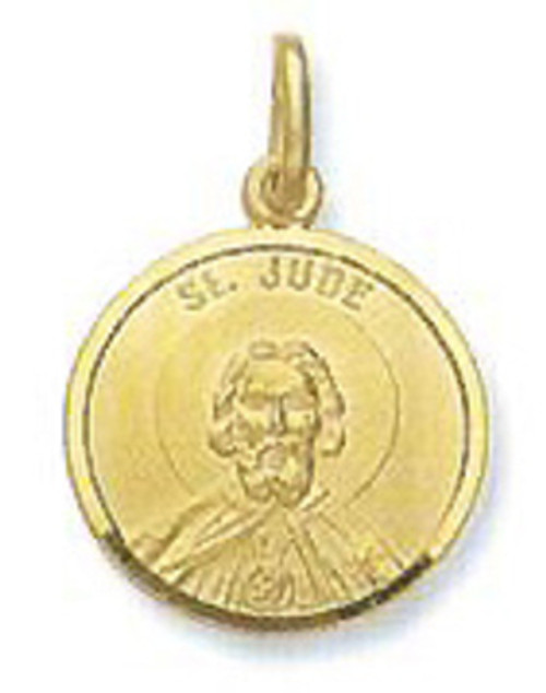 14k Yellow Gold Saint Jude Medals Pendants (Charms) | Sarraf.com