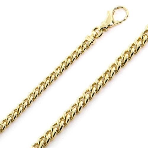 14k Gold Hand Made Bracelet 5.5mm Wide 8 Inches