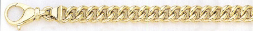 14k Gold Hand Made Bracelet 7.4mm Wide 7 Inches