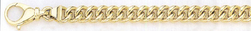 14k Gold Hand Made Bracelet 7.4mm Wide 9 Inches