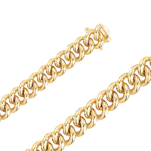 14k Gold Handmade Cuban Link Chain 10.25mm Wide 20 Inches