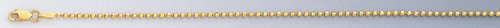 18k Gold Diamond Cut  1.5mm Ball Chain 18 Inches