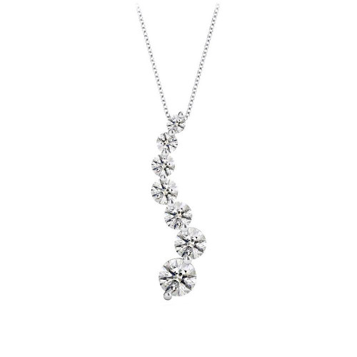 A 1/2 Carat Diamond Curved Journey Pendant