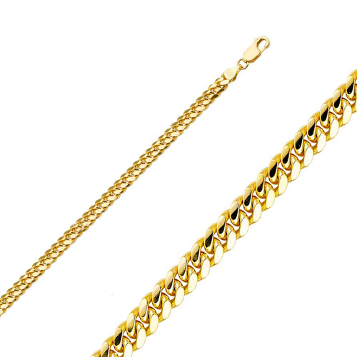 14k Yellow Gold Miami Cuban Bracelet 6.0mm 8 Inches