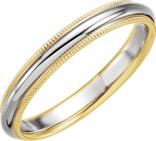 14K Yellow Gold Milgrain Wedding (Band) | Sarraf.com