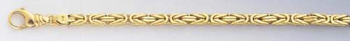 18k Gold 4.0mm Byzantina Bracelet 9 In