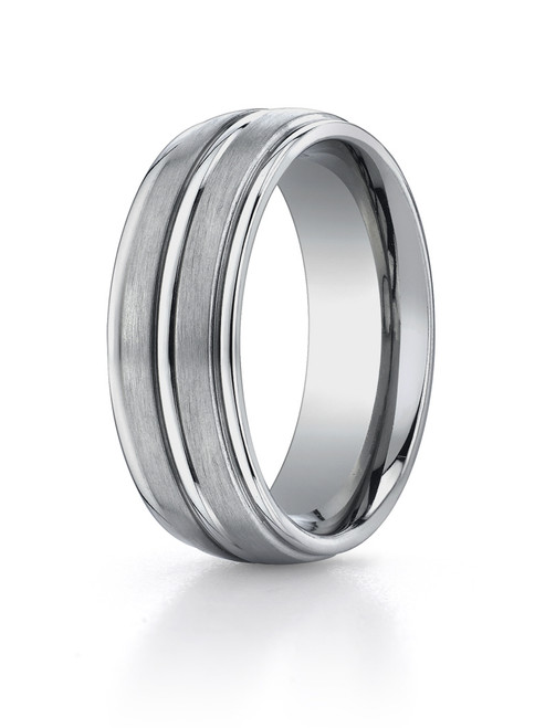 Titanium 8mm Comfort-fit Satin-finished Round Band by Benchmark