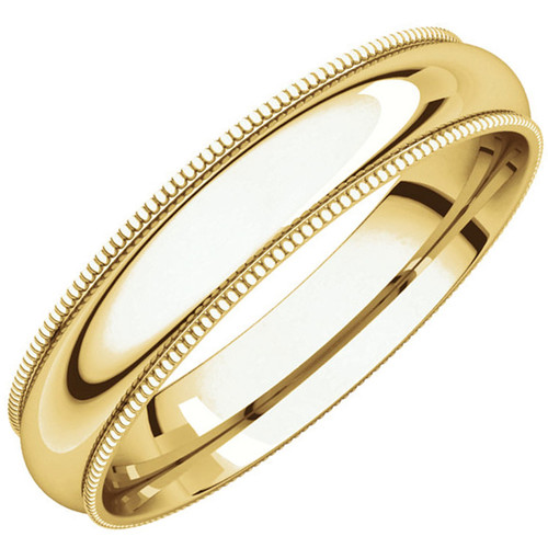 14K Yellow Gold Milgrain Wedding (Band) | Sarraf.com