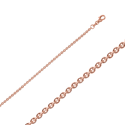 14k Rose Gold Rolo Chain 2.3mm Wide 22 Inches