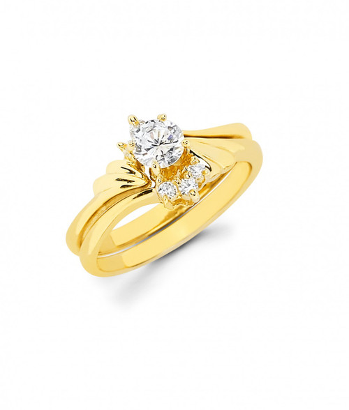 14k Yellow Gold Two Piece 0.50ct. Diamond Wedding Set