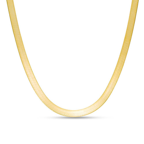 10k Yellow Gold 6mm Herringbone Chain 16 Inches