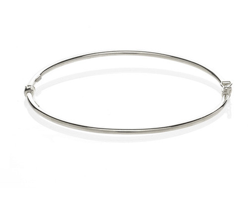 14K White Gold 2.00mm Bangle